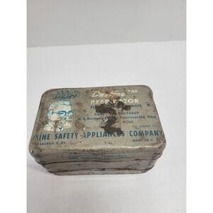 Vintage Mine Safety Appliances Dustfoe 66 Respirator Tin Pittsburgh PA USA Made